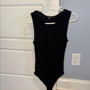Perfect Condition Lulu's Black Sleeveless Bodysuit Size Small